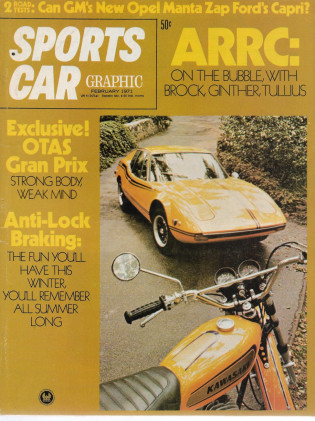 SPORTS CAR GRAPHIC 1971 FEB - MANTA vs CAPRI, OTAS GP, HOLDEN GTR-X